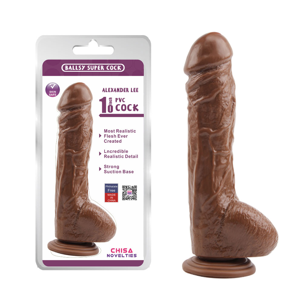 Aleksandras Lee 10 colių dildo-rudas